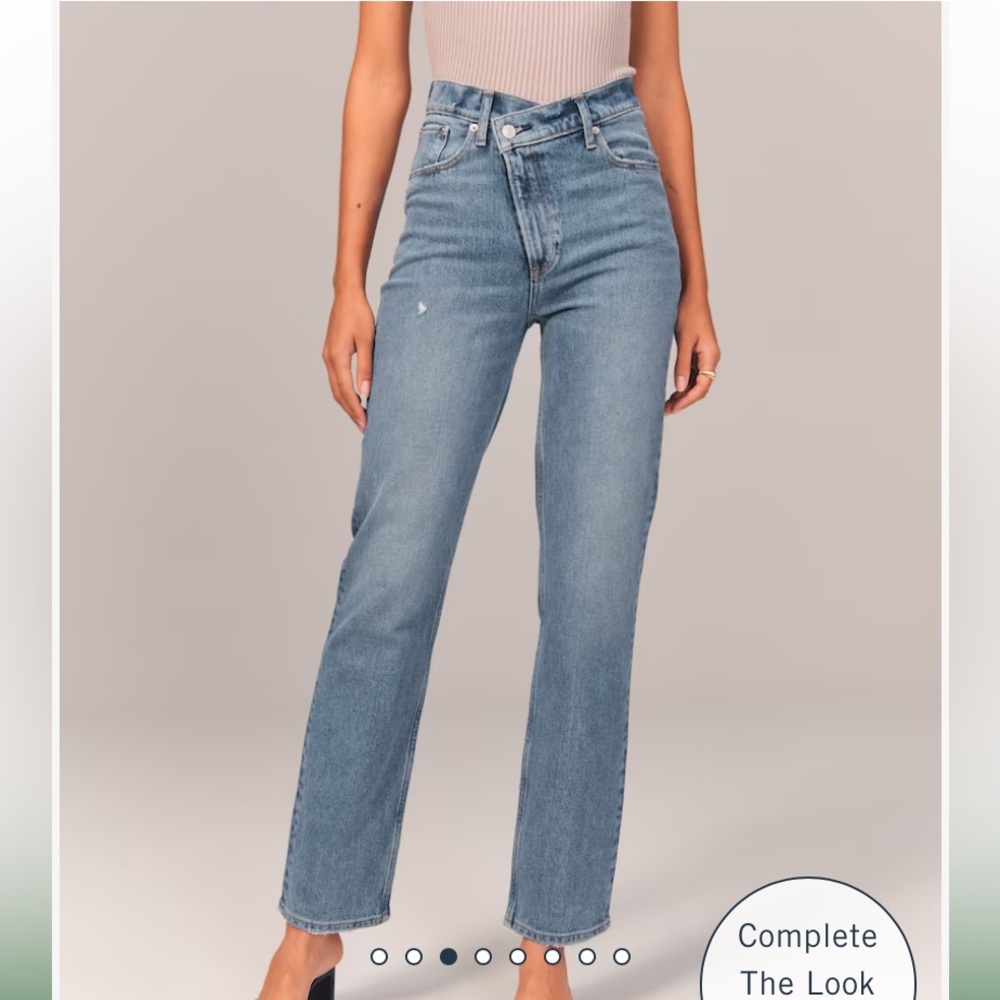 Abercrombie & Fitch Blue Straight Leg Jeans